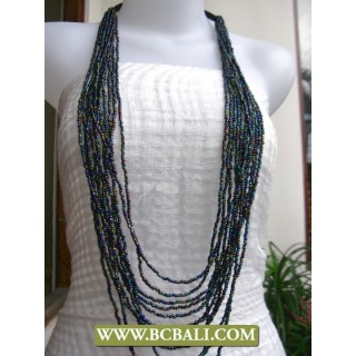 Paua Beads Multi Strand Layer Necklaces